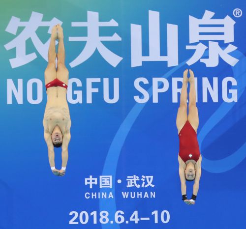 跳水世界杯在武漢體育中心開幕</br>中國“夢(mèng)之隊(duì)”包攬首日兩金(圖4)